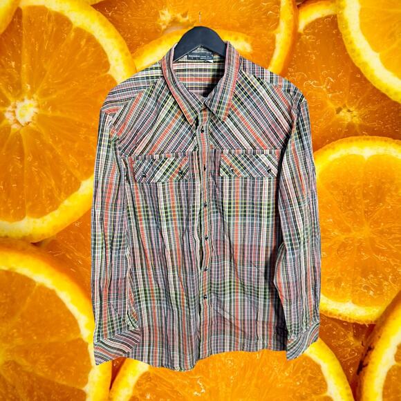 Rocawear Men's Cotton Plaid Flannel Long Sleeve Button-Down‎ Shirt Size 2XL - Picture 2 of 7